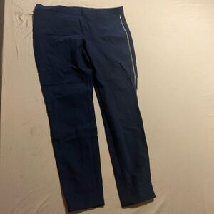 Express Women’s Navy Slim Chinos with Side Zip